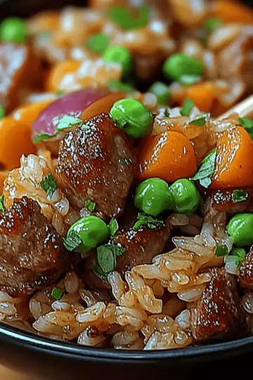 Onion Beef Fried Rice