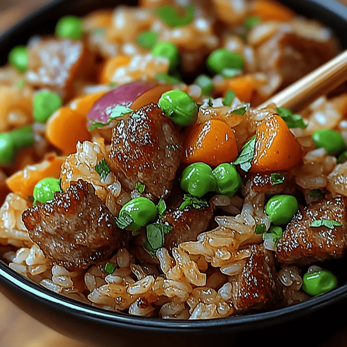 Onion Beef Fried Rice