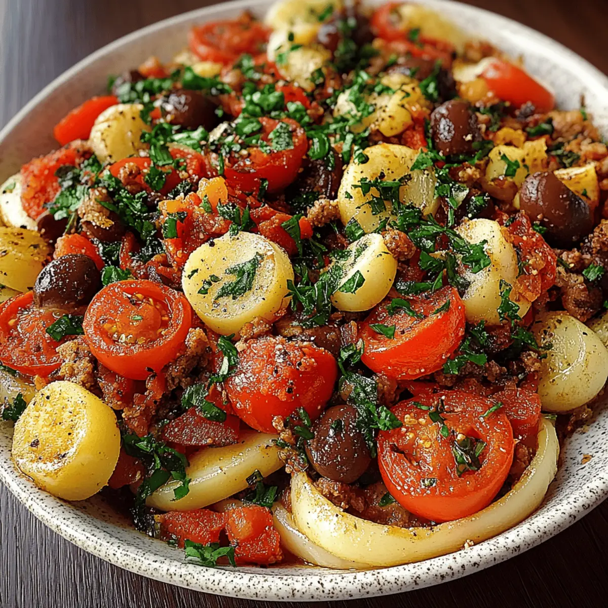 Mediterranean Ground Beef Stir Fry