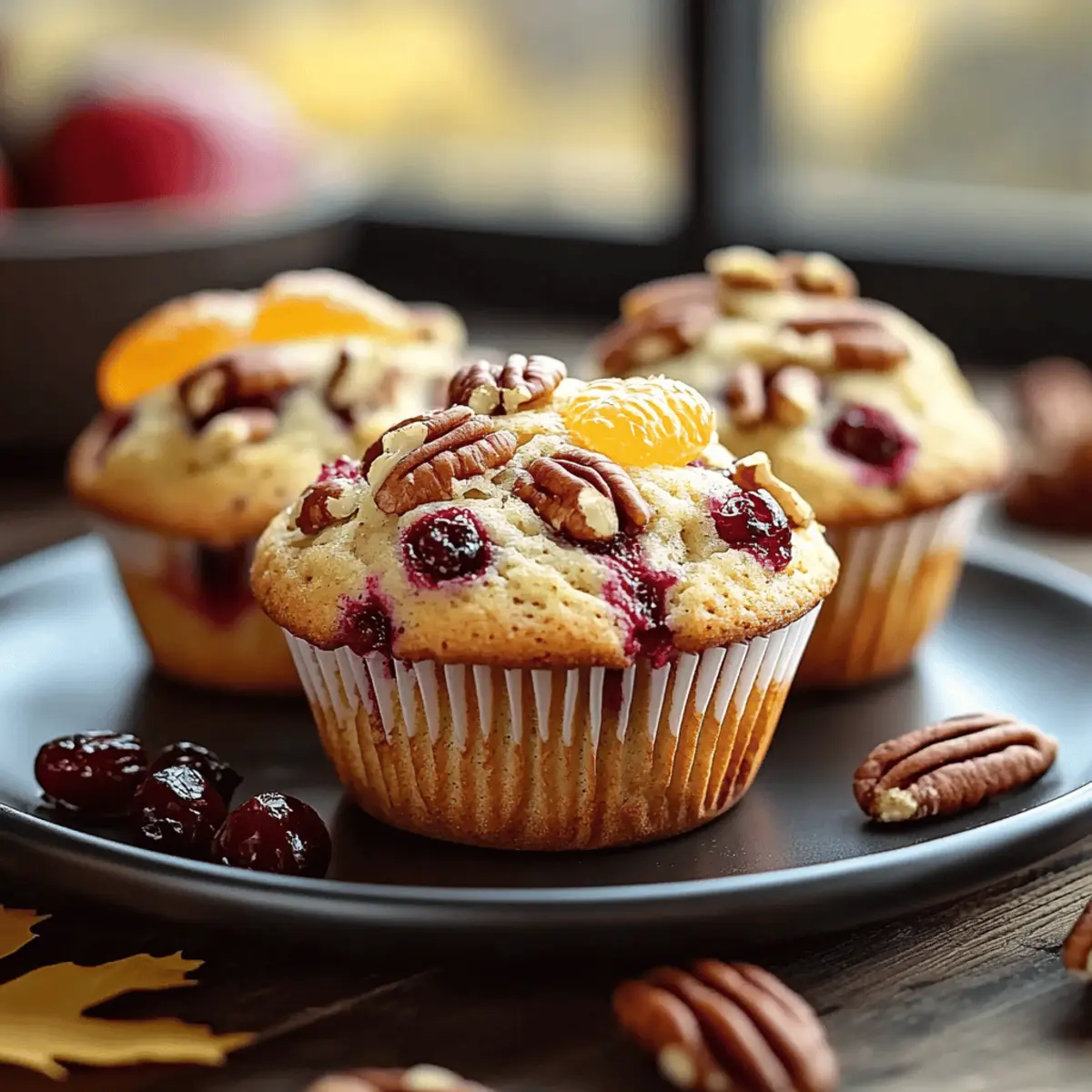 Cranberry Orange Pecan Muffins