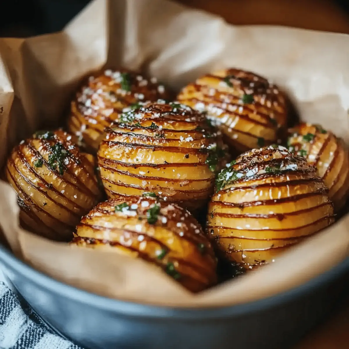 Salt & Pepper Mini Hasselback Potatoes