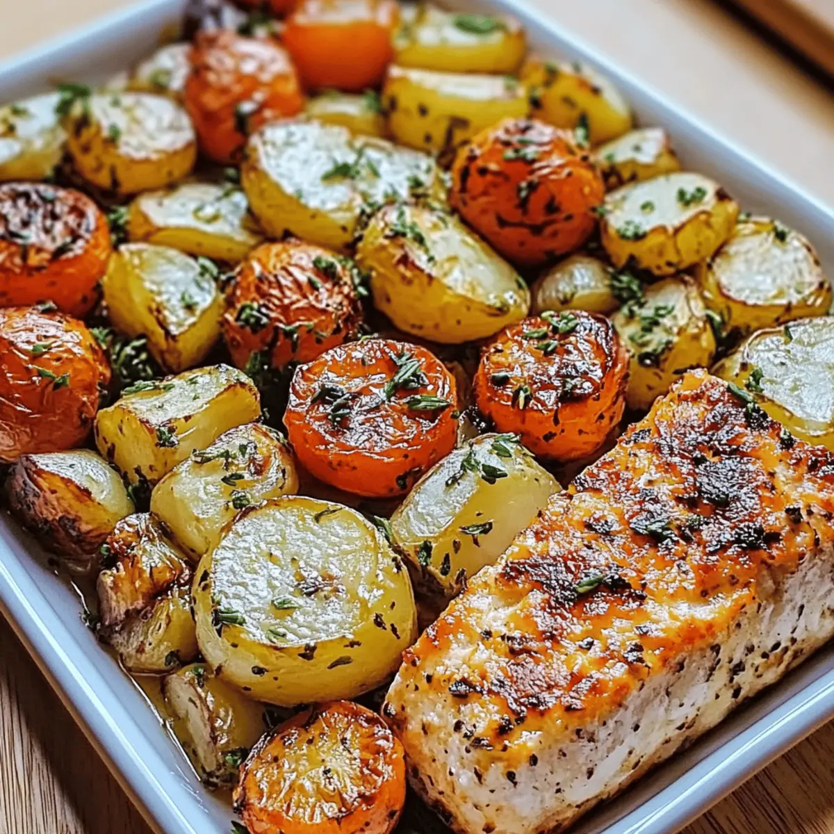 Sheetpan Salmon and Potatoes With Veggies