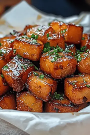 Roasted Sweet Potatoes with Cinnamon & Honey