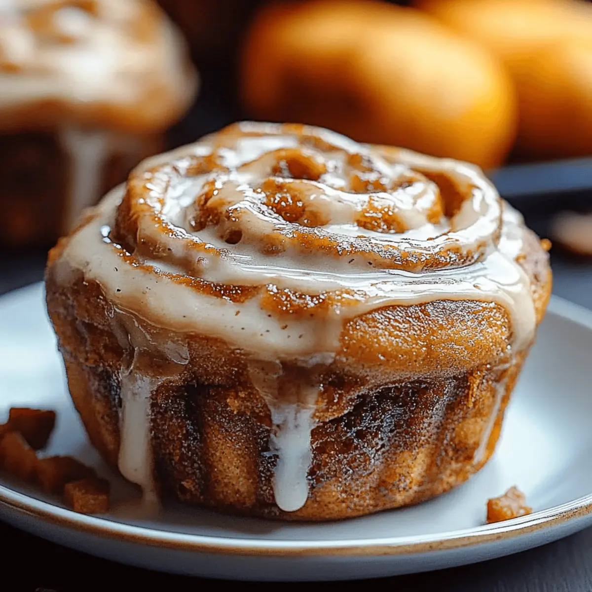 Pumpkin Cinnamon Roll Muffins