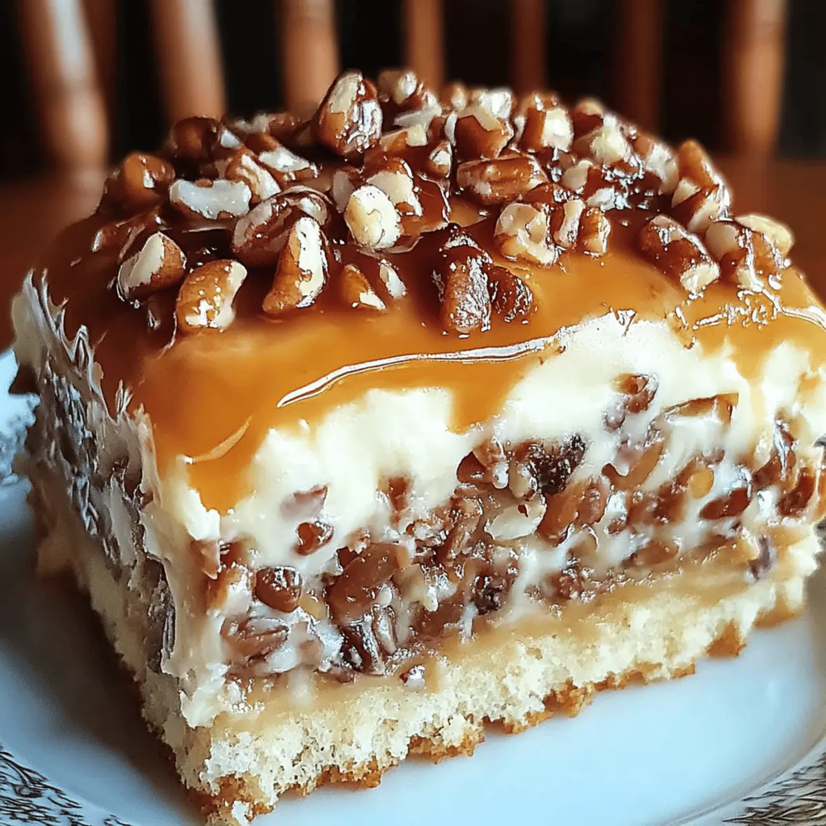 Butter Pecan Praline Poke Cake