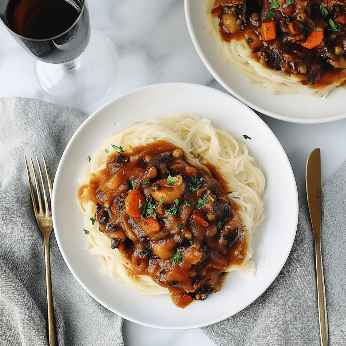 Vegan Mushroom Bourguignon