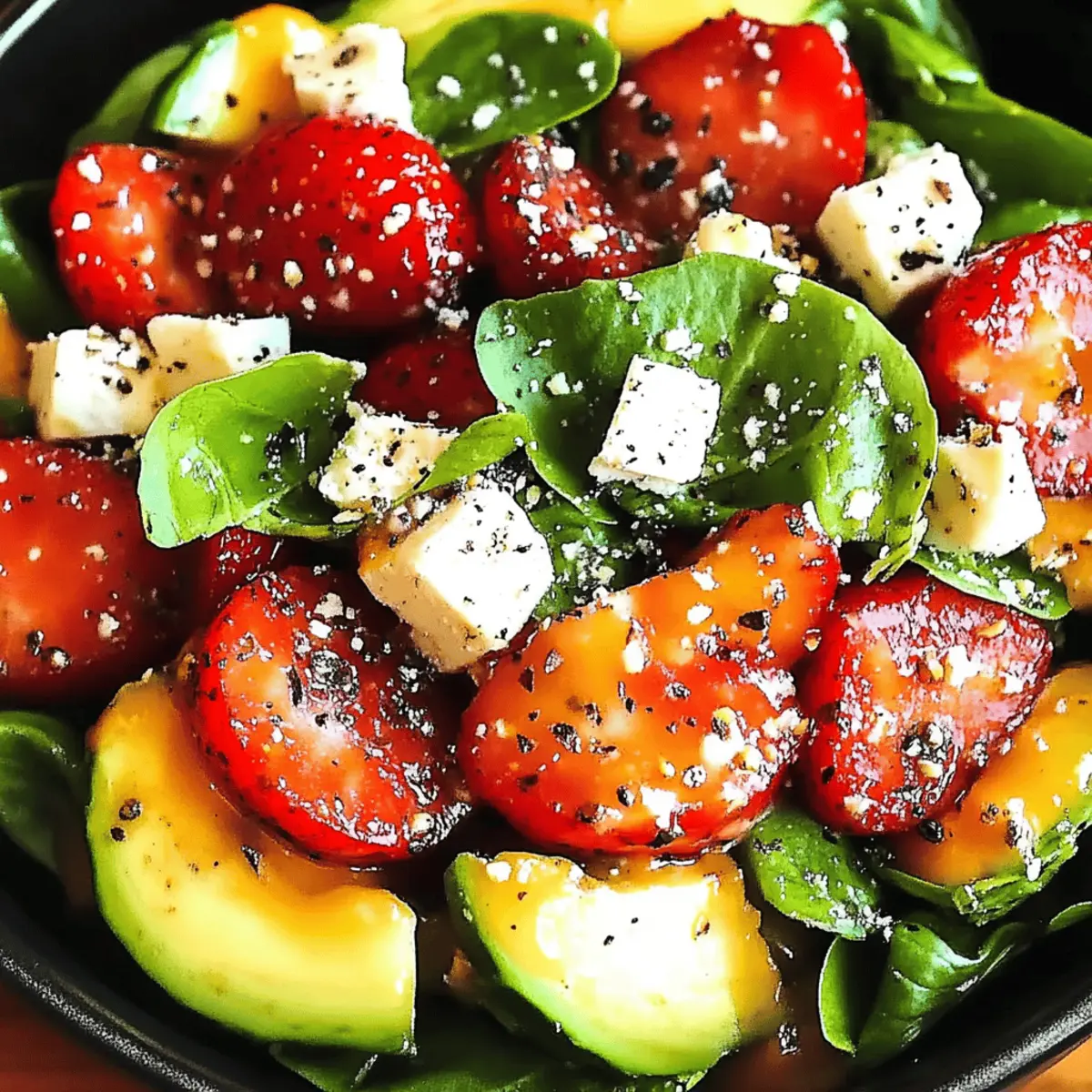 Strawberry Avocado Spinach Salad