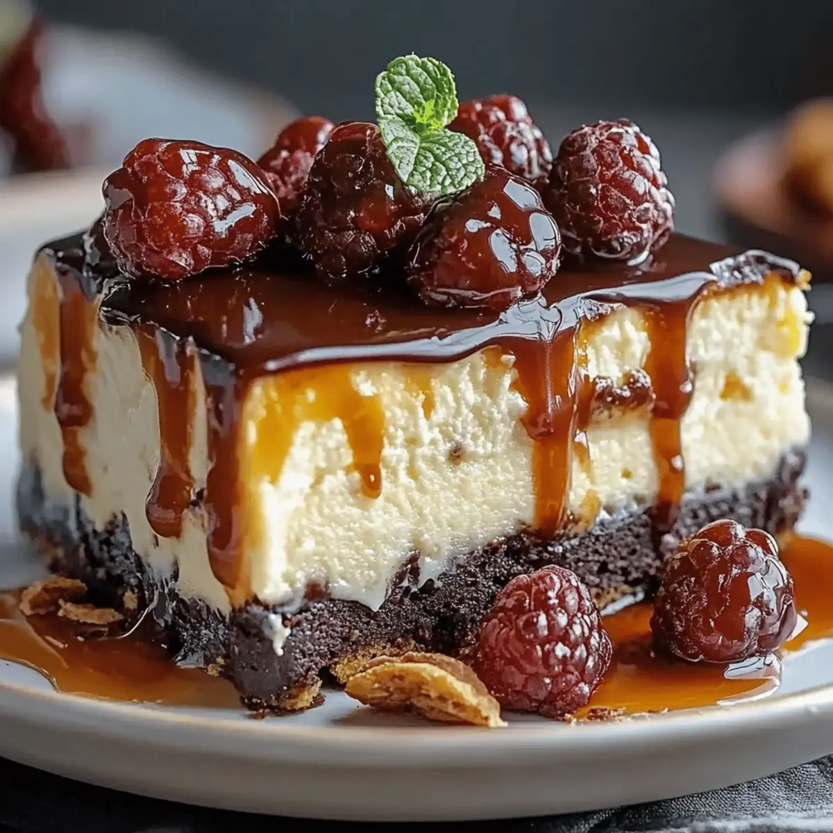 Caramel Brownie Cheesecake
