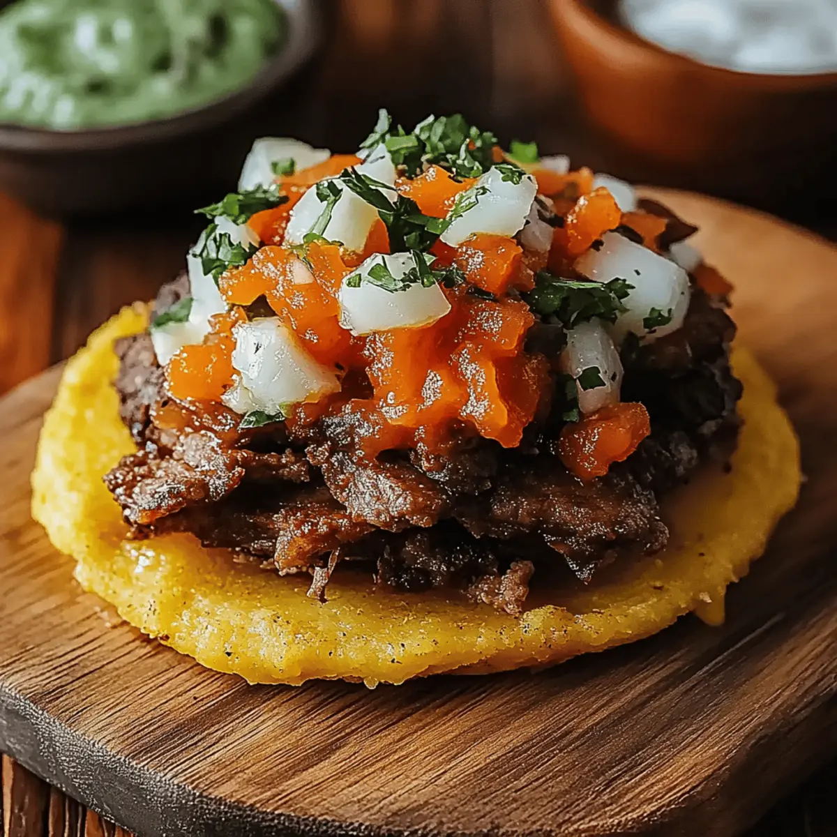 Mexican Tostadas de Carne Asada