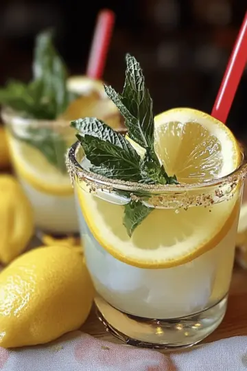 Mint and Rosemary Lemonade with Vanilla