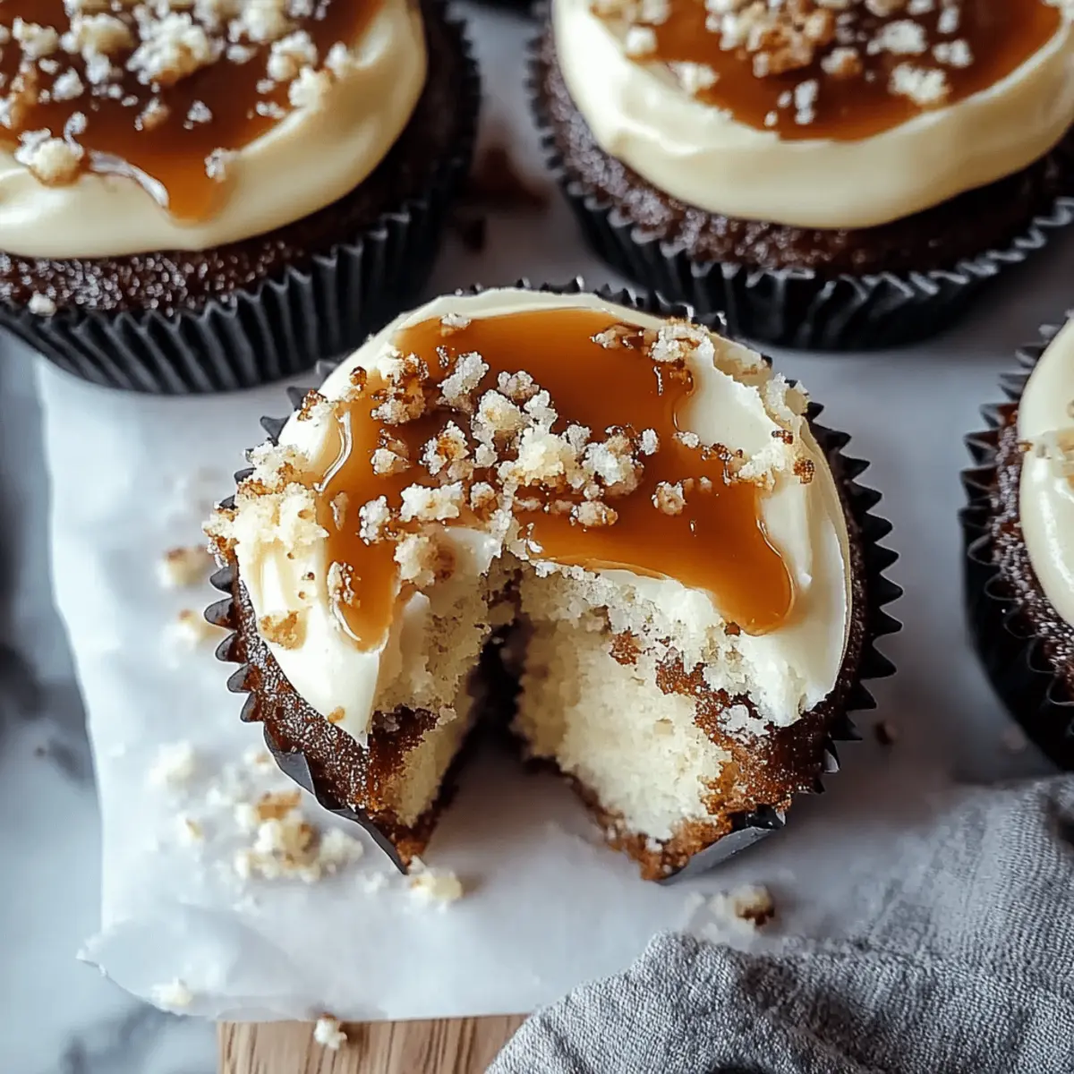 Salted Caramel Cream Cheese Cupcakes