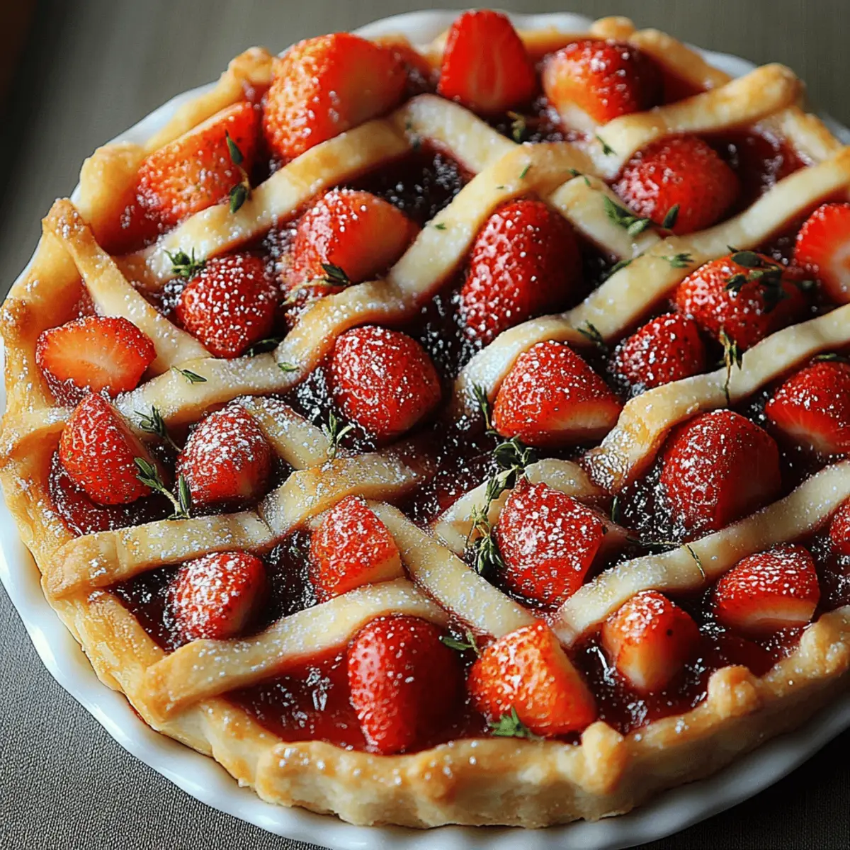 Rustic Sweet Baked Strawberry Pie