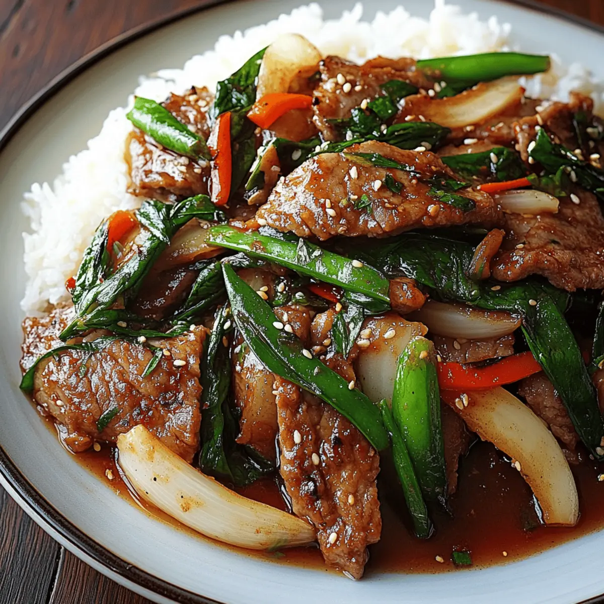 Chinese Beef and Onion Stir Fry