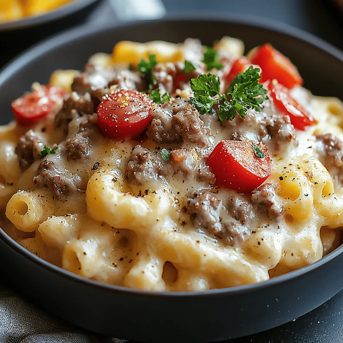 Creamy Philly Cheesesteak Mac & Cheese