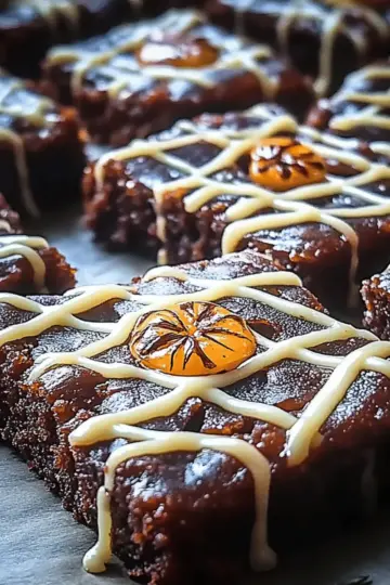 Spooky Spider Web Halloween Brownies