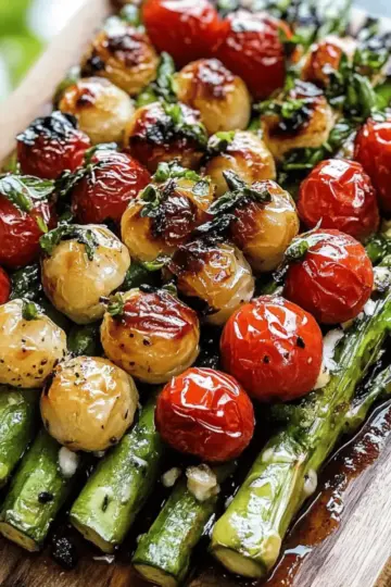 Caprese Roasted Asparagus