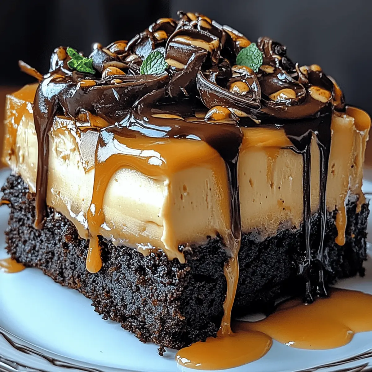 Milky Way Caramel Cheesecake Brownies