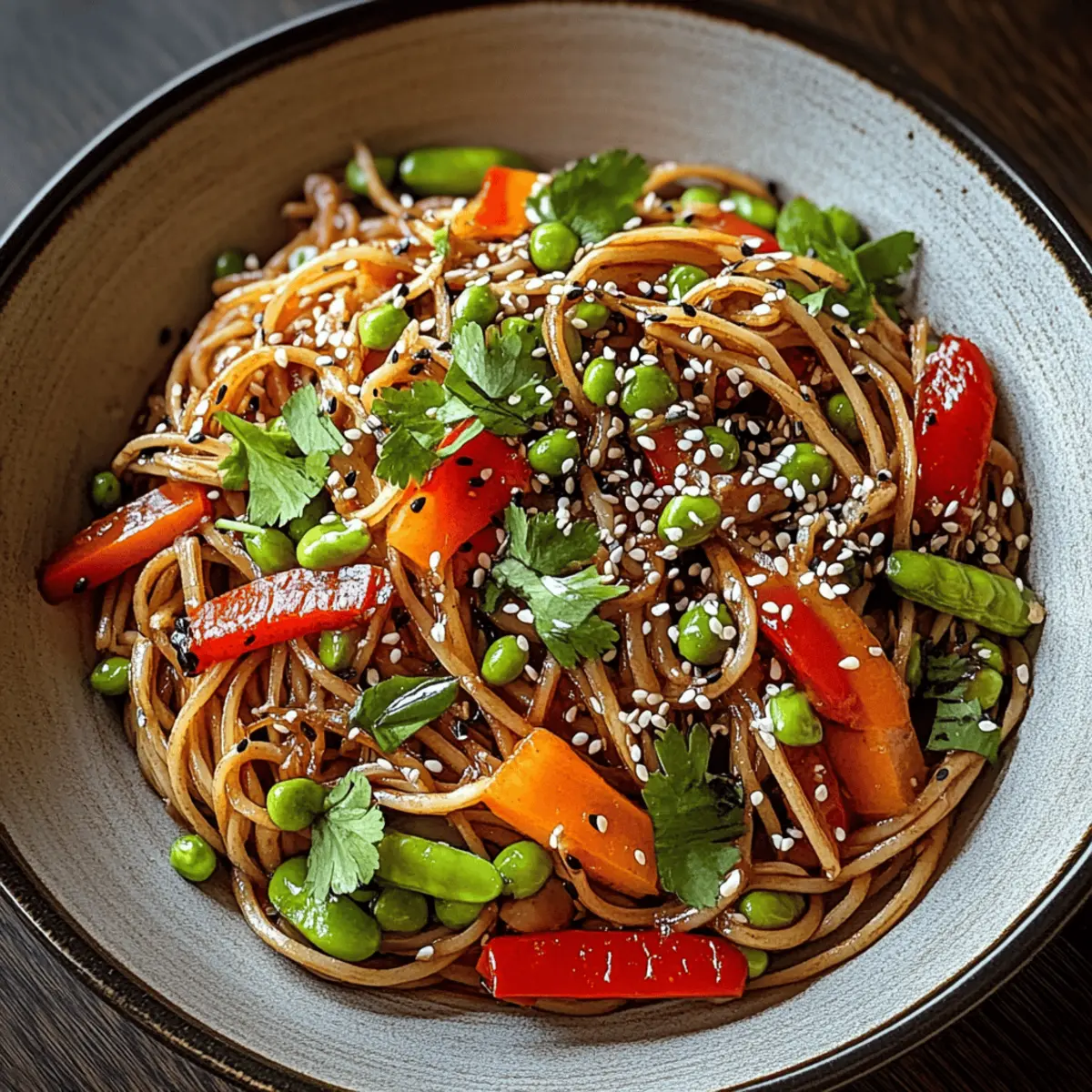 Cold Teriyaki Noodles Salad