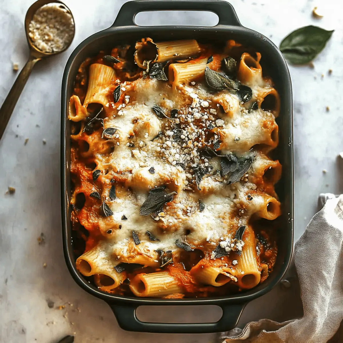 Pasta Bake with Pumpkin Tomato Sauce