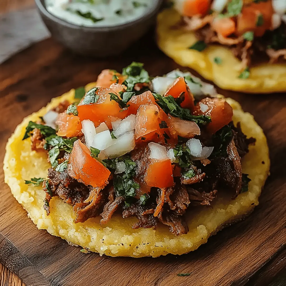 Mexican Tostadas de Carne Asada