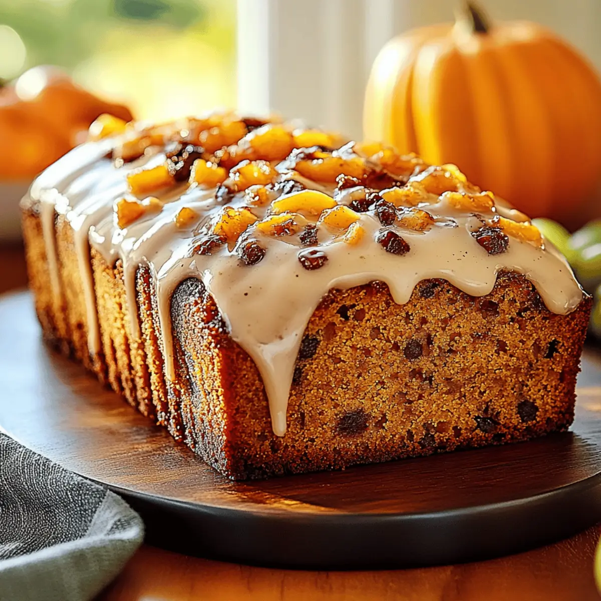 Pumpkin Bread with Maple Glaze