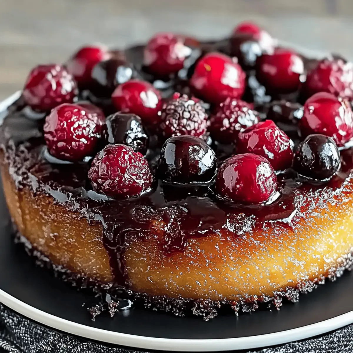 Chocolate Cherry Upside Down Cake