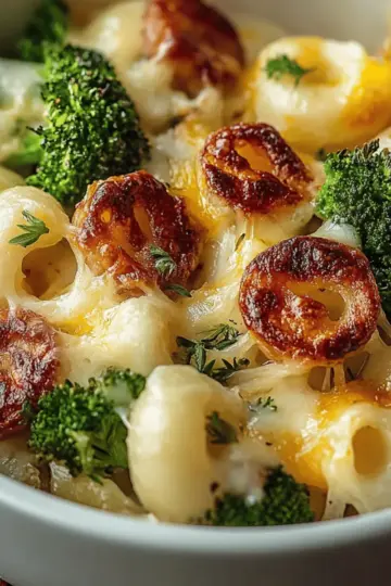 Cheesy Broccoli, Sausage and Cauliflower Casserole