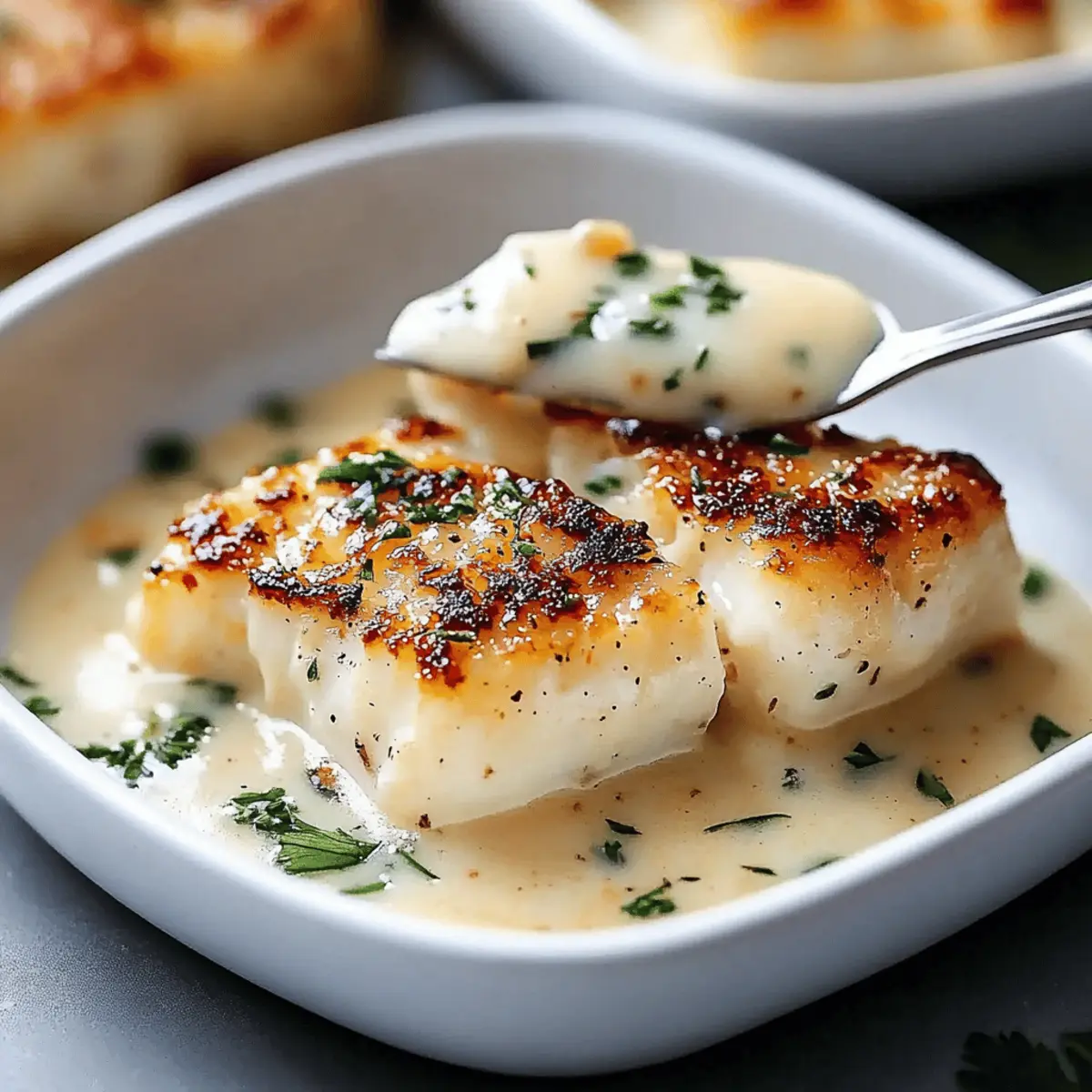 Baked Cod in Coconut Lemon Cream Sauce
