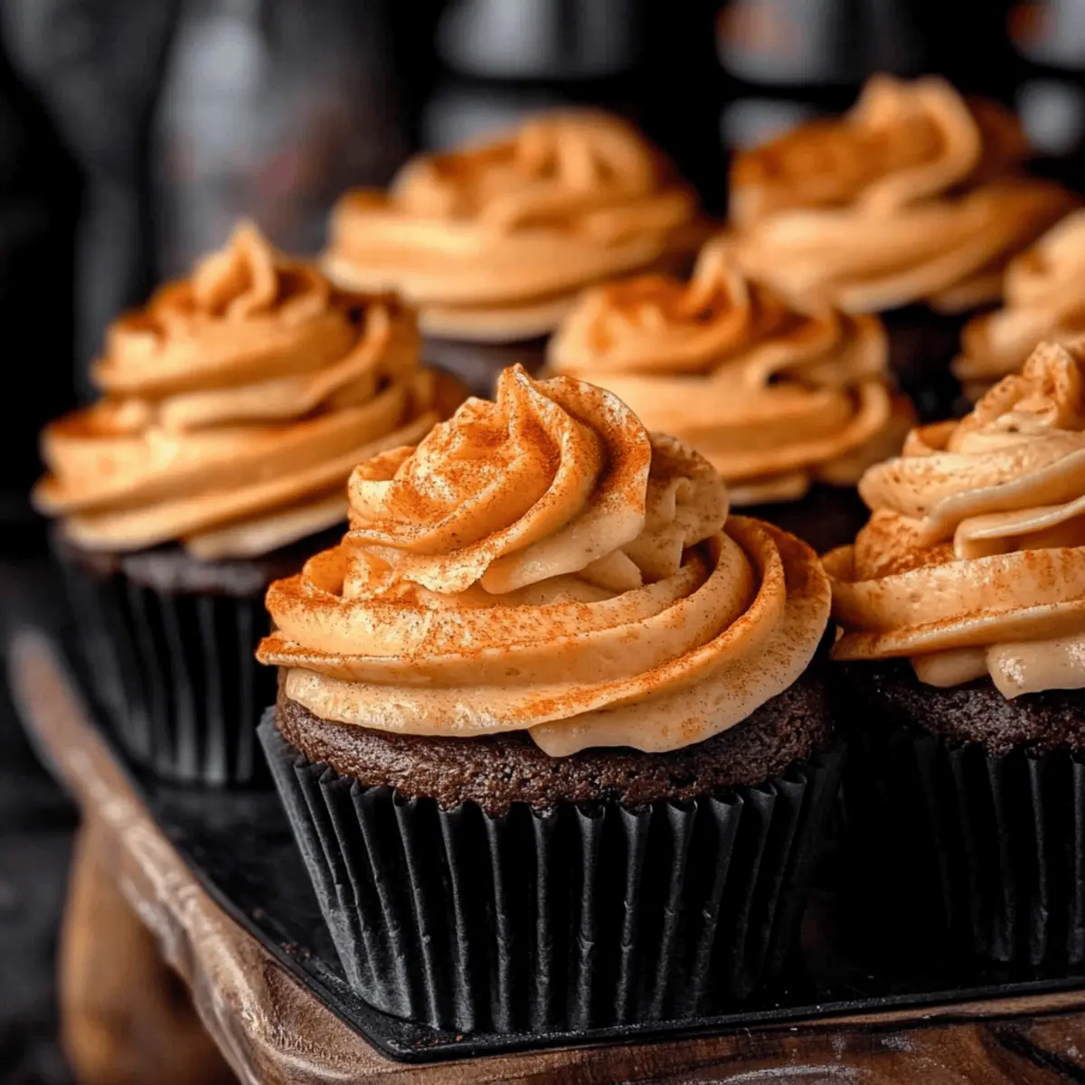 Chocolate Pumpkin Cupcakes