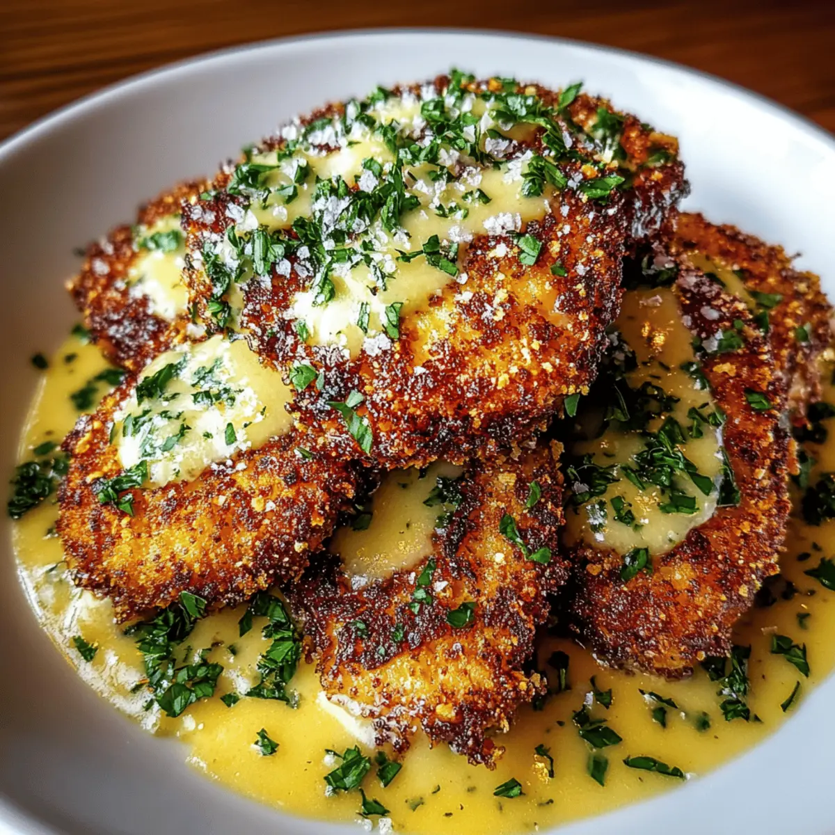 Crispy Parmesan Chicken with Garlic Sauce
