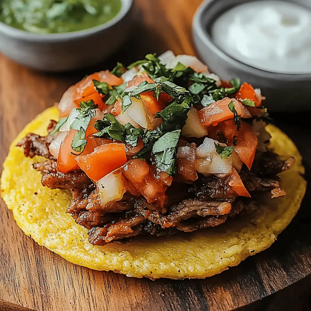Mexican Tostadas de Carne Asada