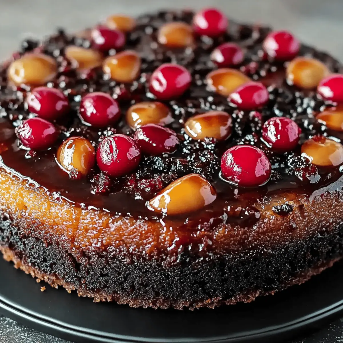 Chocolate Cherry Upside Down Cake