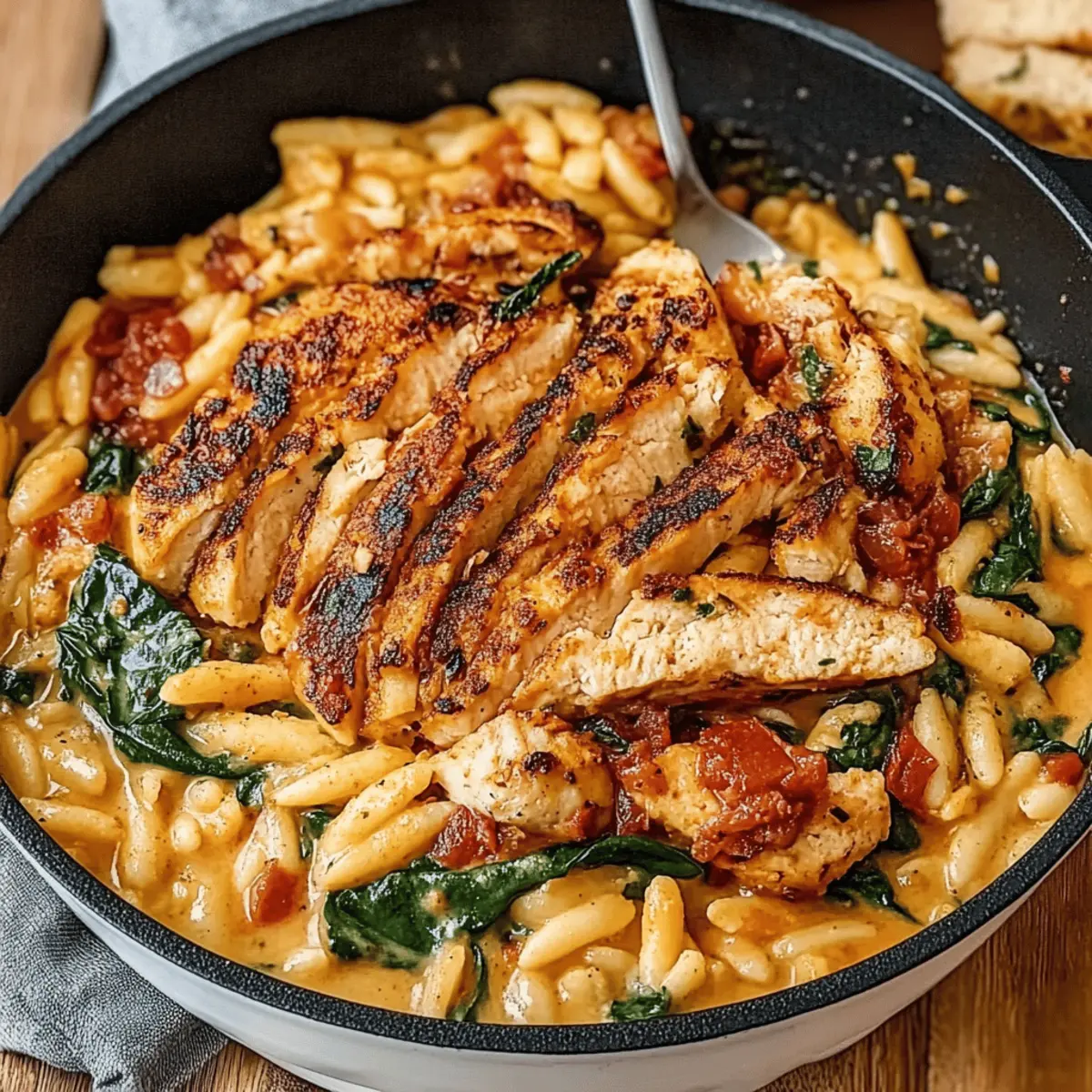 Creamy Sun-Dried Tomato Chicken Orzo