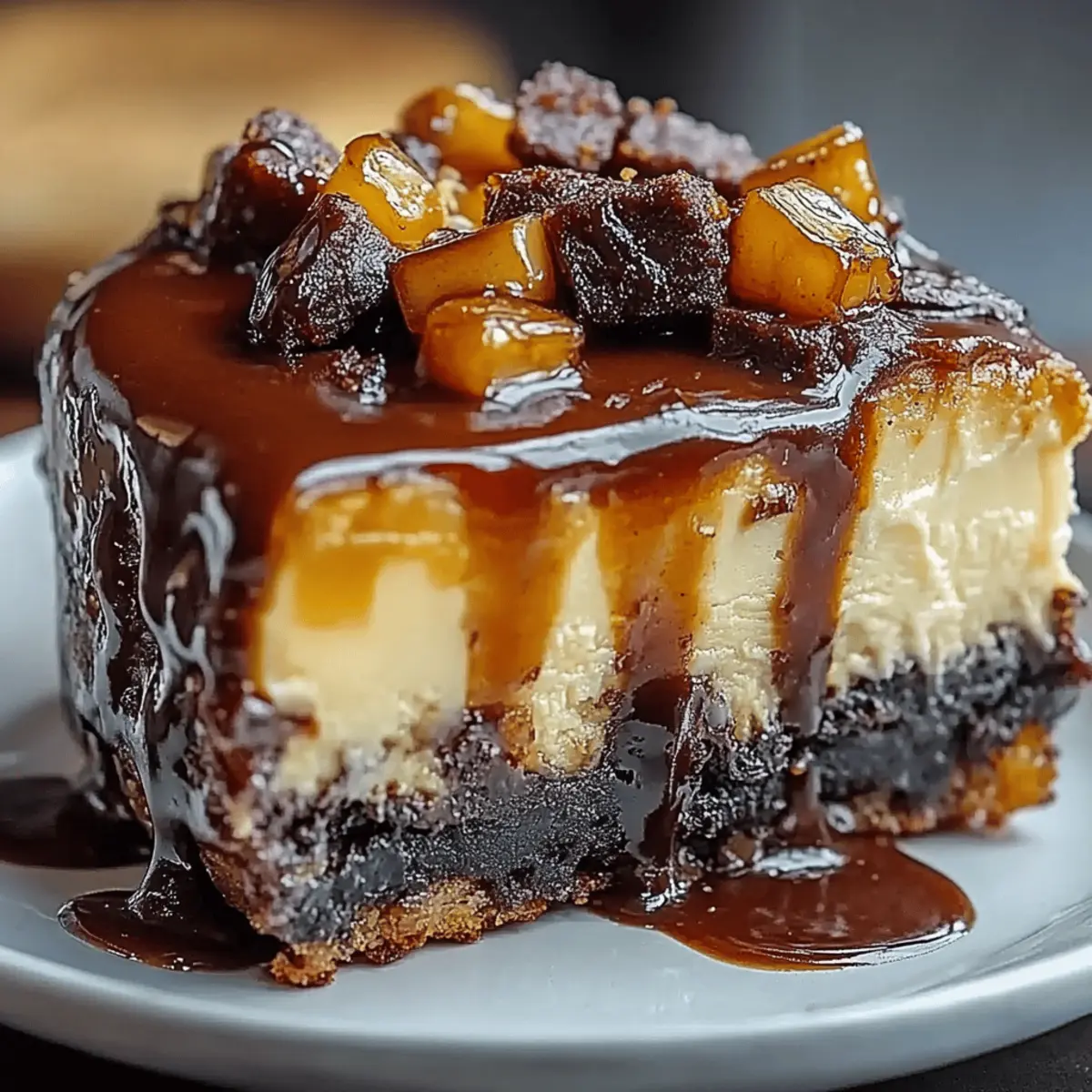 Caramel Brownie Cheesecake