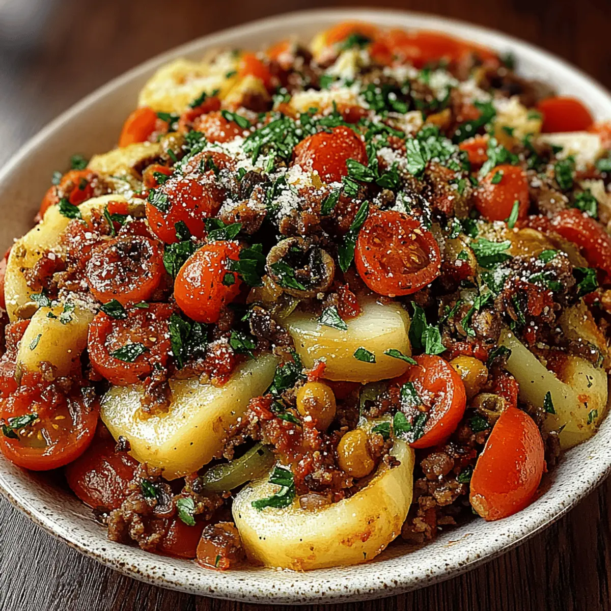Mediterranean Ground Beef Stir Fry