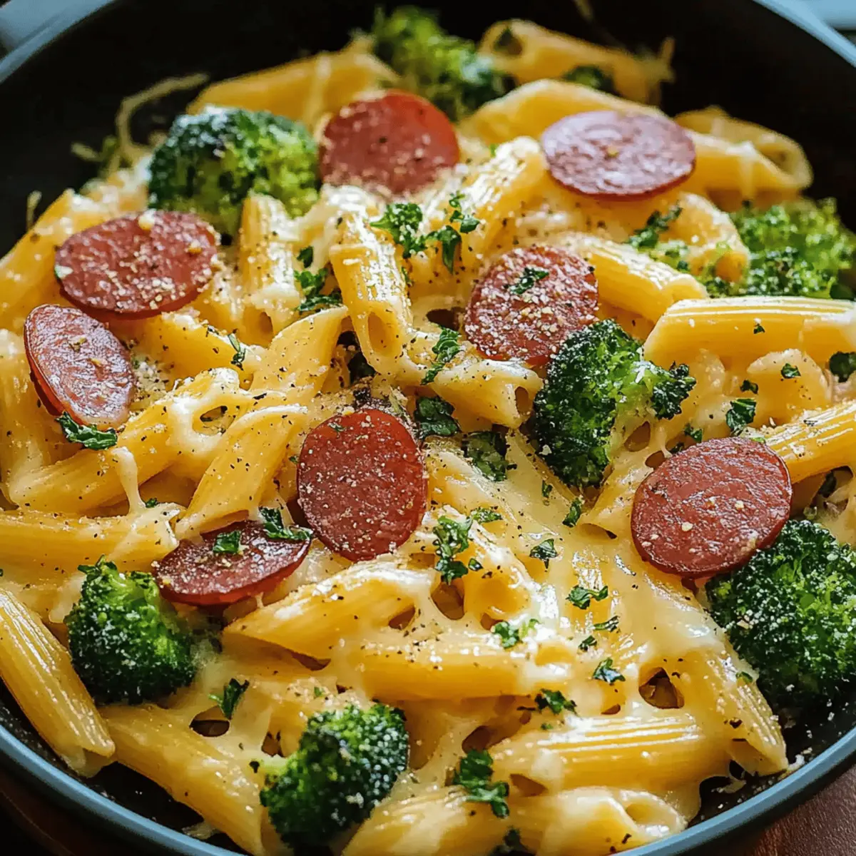 Creamy Kielbasa Broccoli Skillet