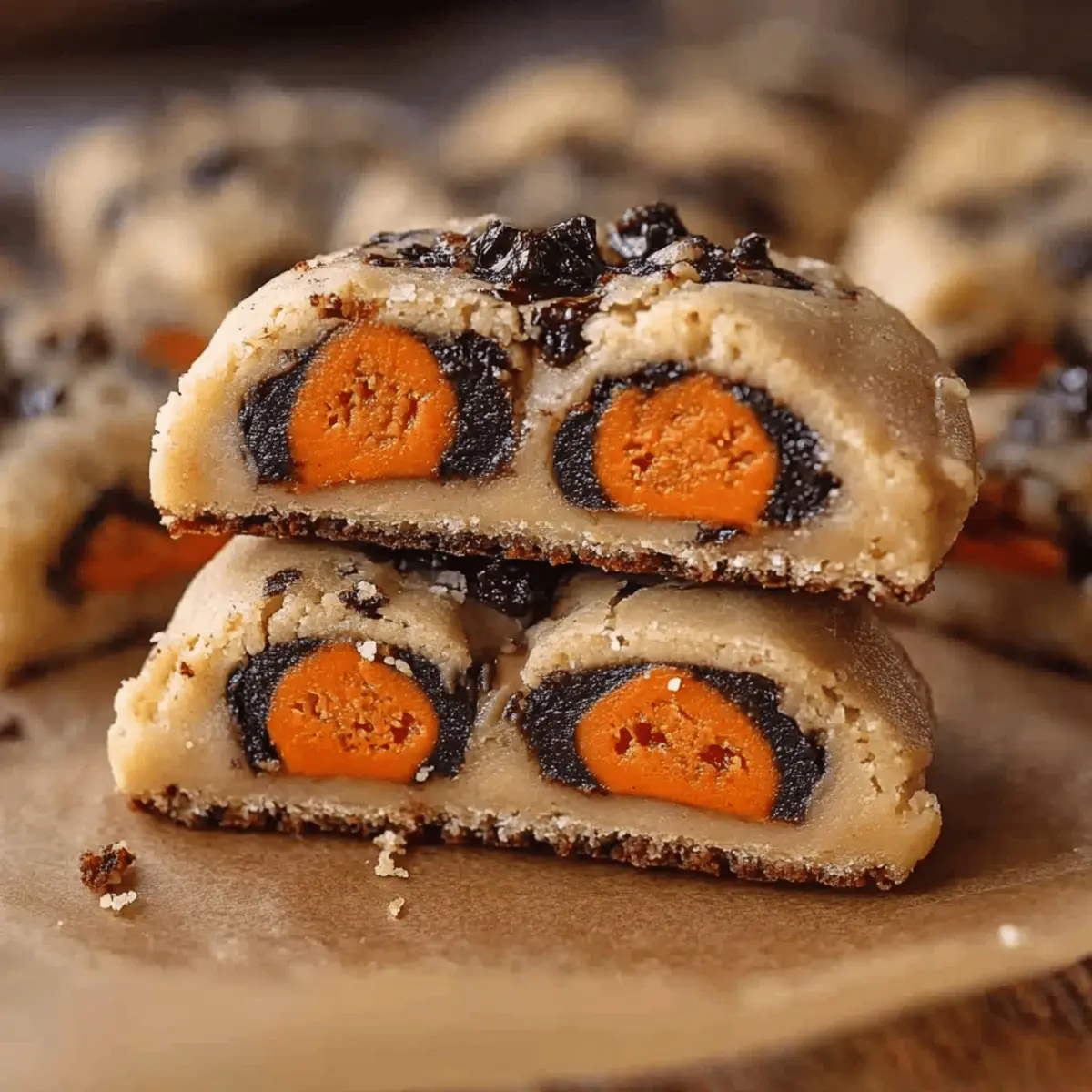 Halloween Oreo Stuffed Chocolate Chip Cookies