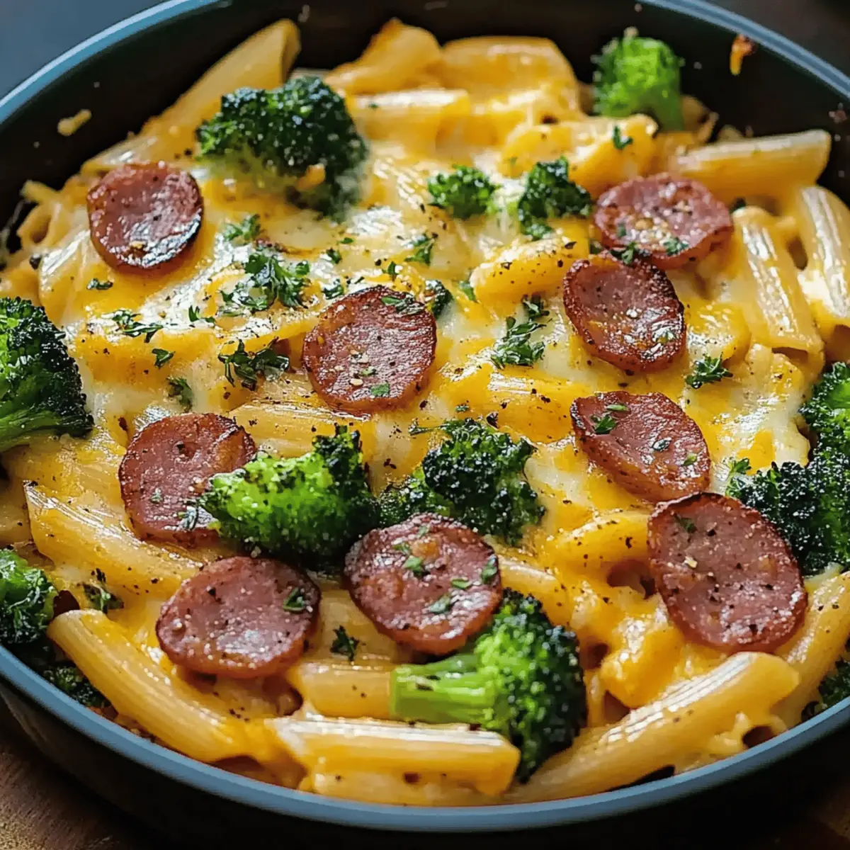 Creamy Kielbasa Broccoli Skillet