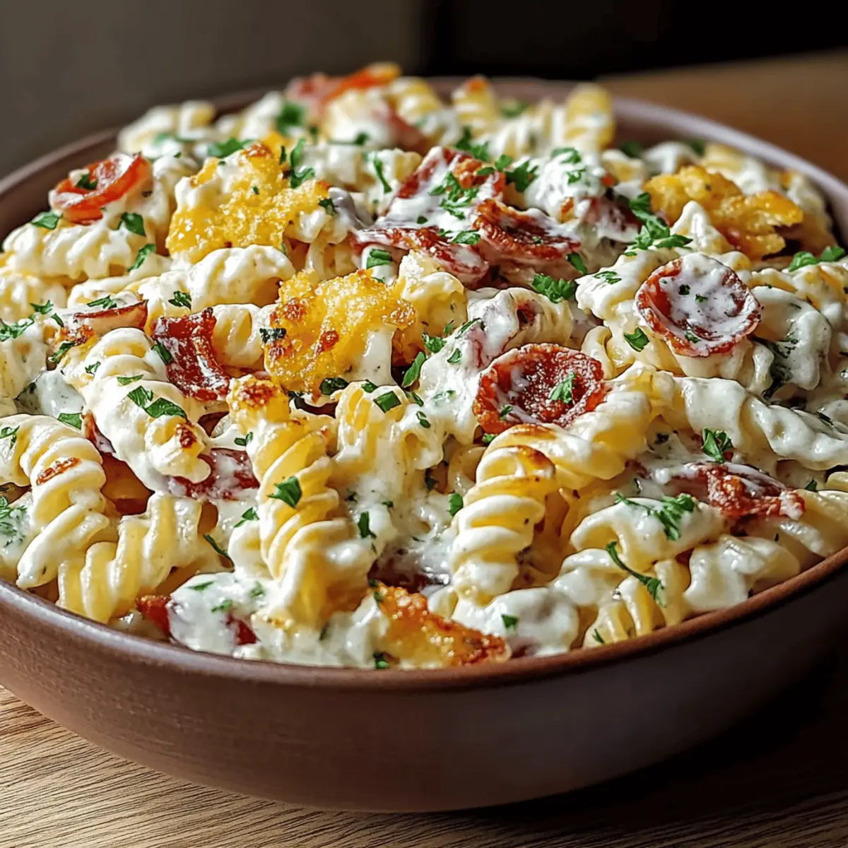 Creamy Bacon Ranch Pasta Salad