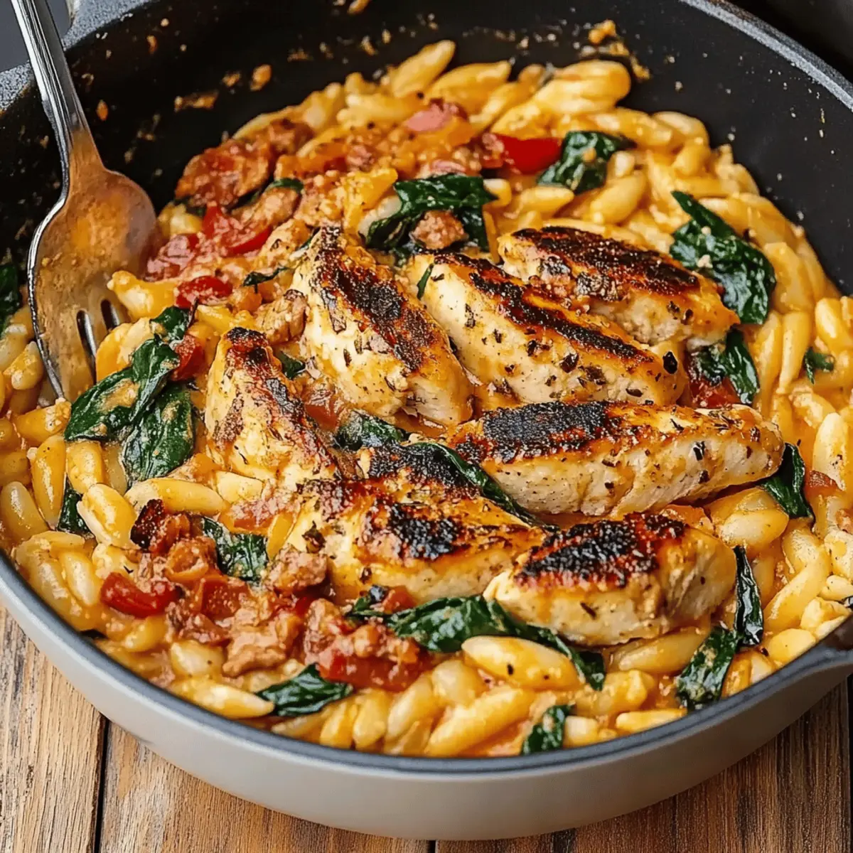 Creamy Sun-Dried Tomato Chicken Orzo