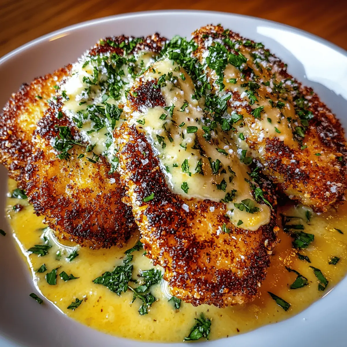 Crispy Parmesan Chicken with Garlic Sauce