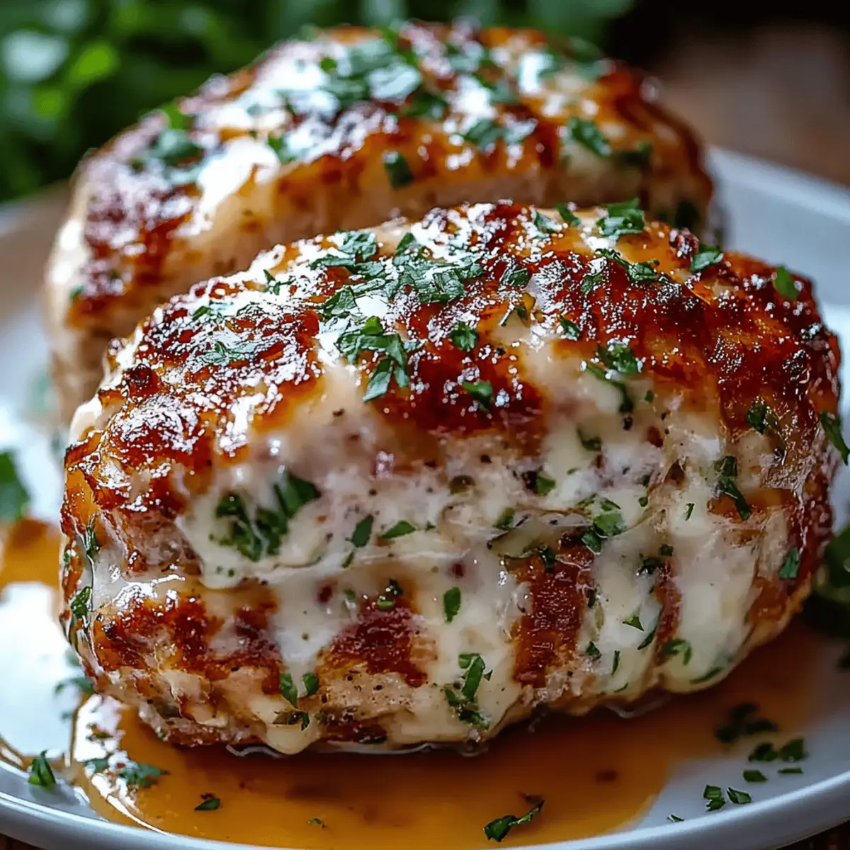 Garlic Parmesan Chicken Meatloaf