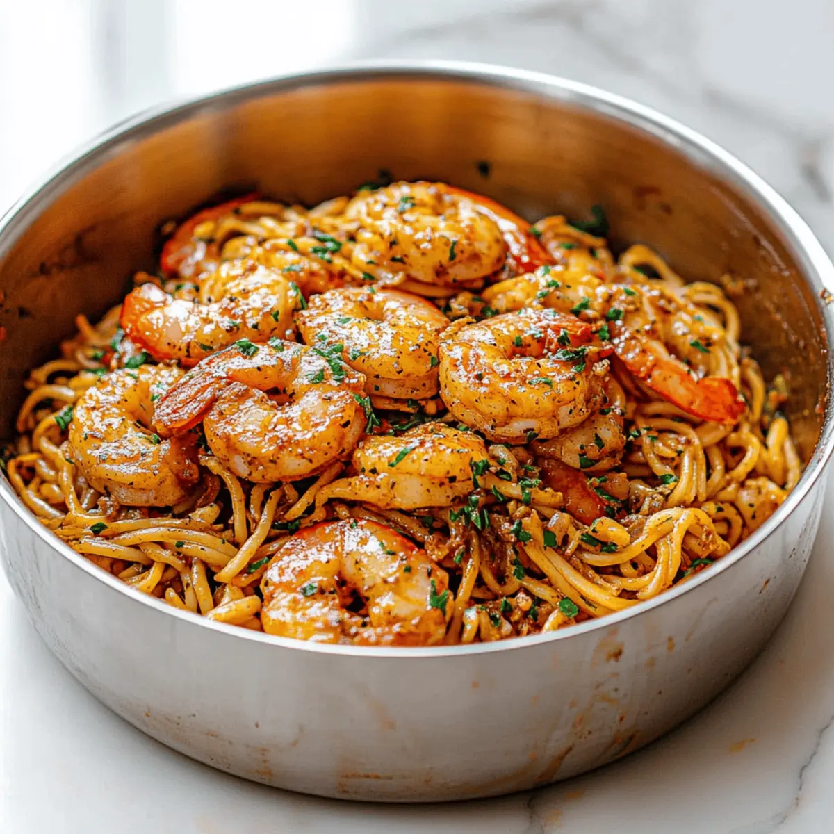 Old Bay Garlic Shrimp Pasta