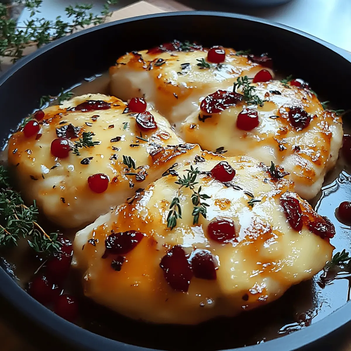 Cranberry Brie Stuffed Chicken