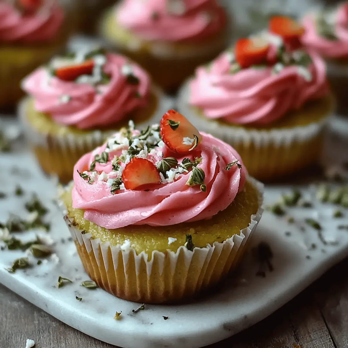 Vegan Mini Rose Cupcakes