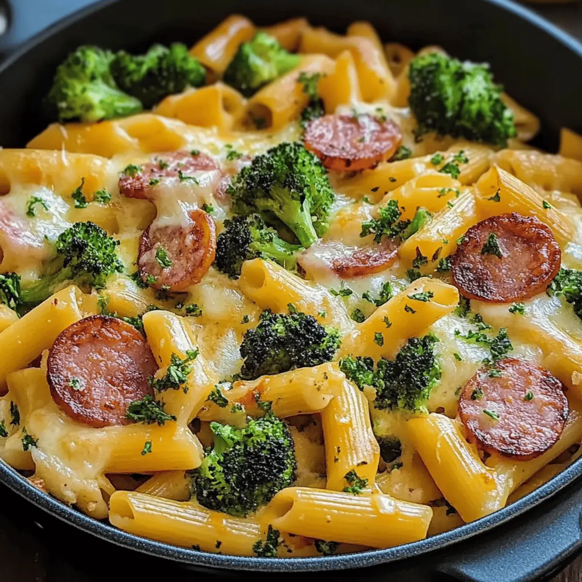 Creamy Kielbasa Broccoli Skillet