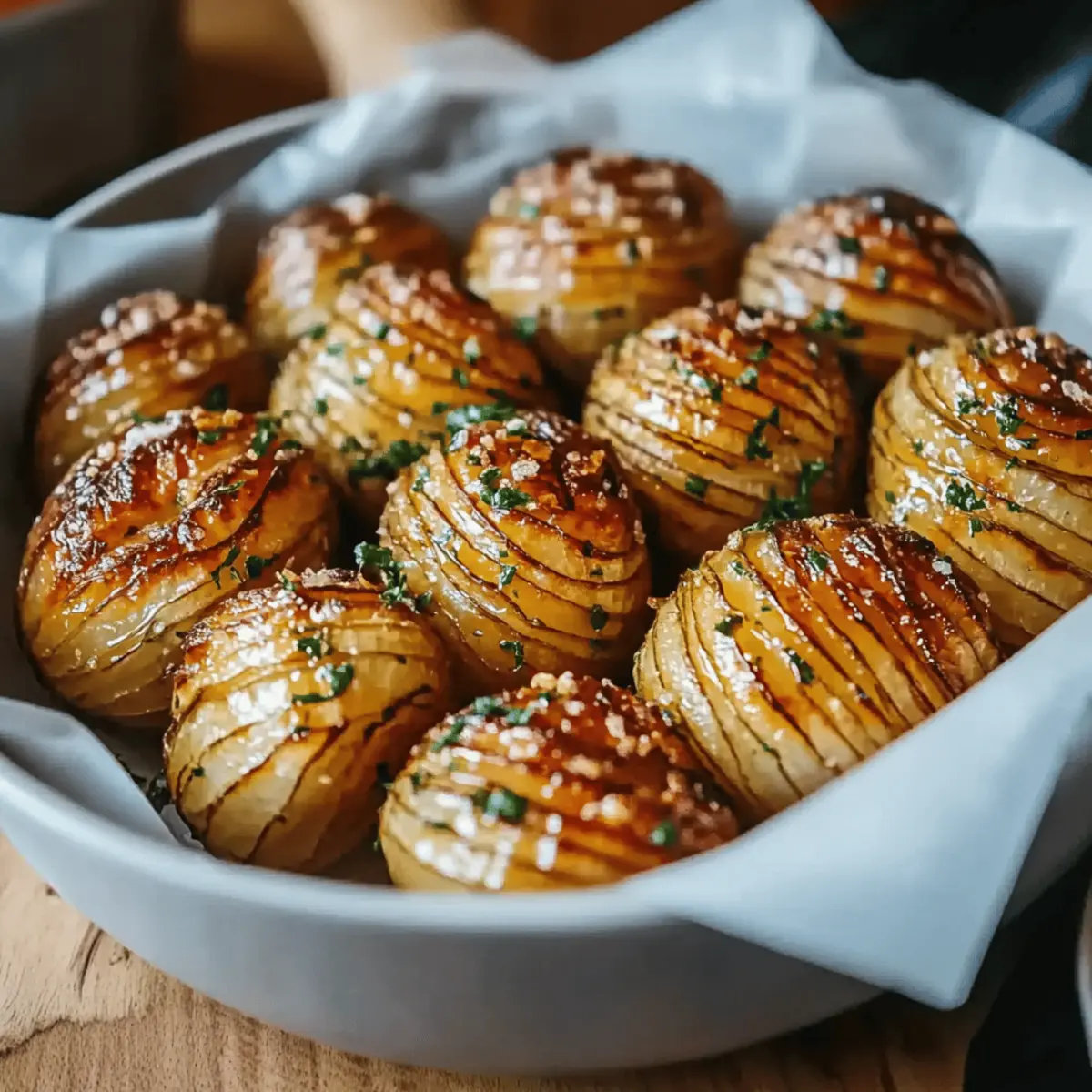 Salt & Pepper Mini Hasselback Potatoes