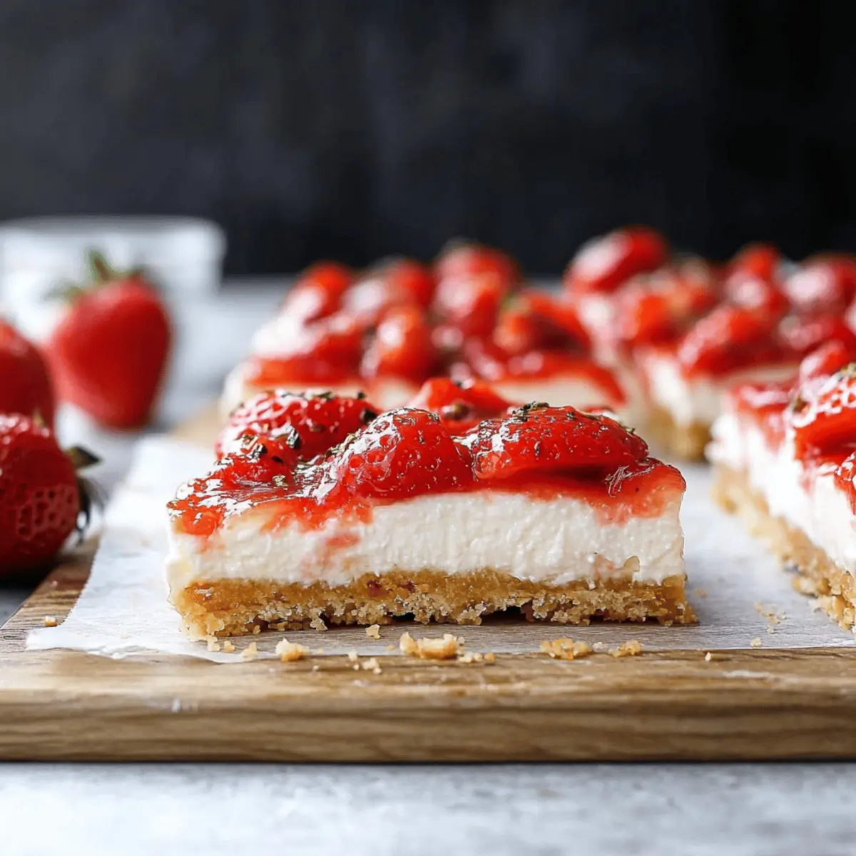 No-Bake Strawberry Cheesecake Bars