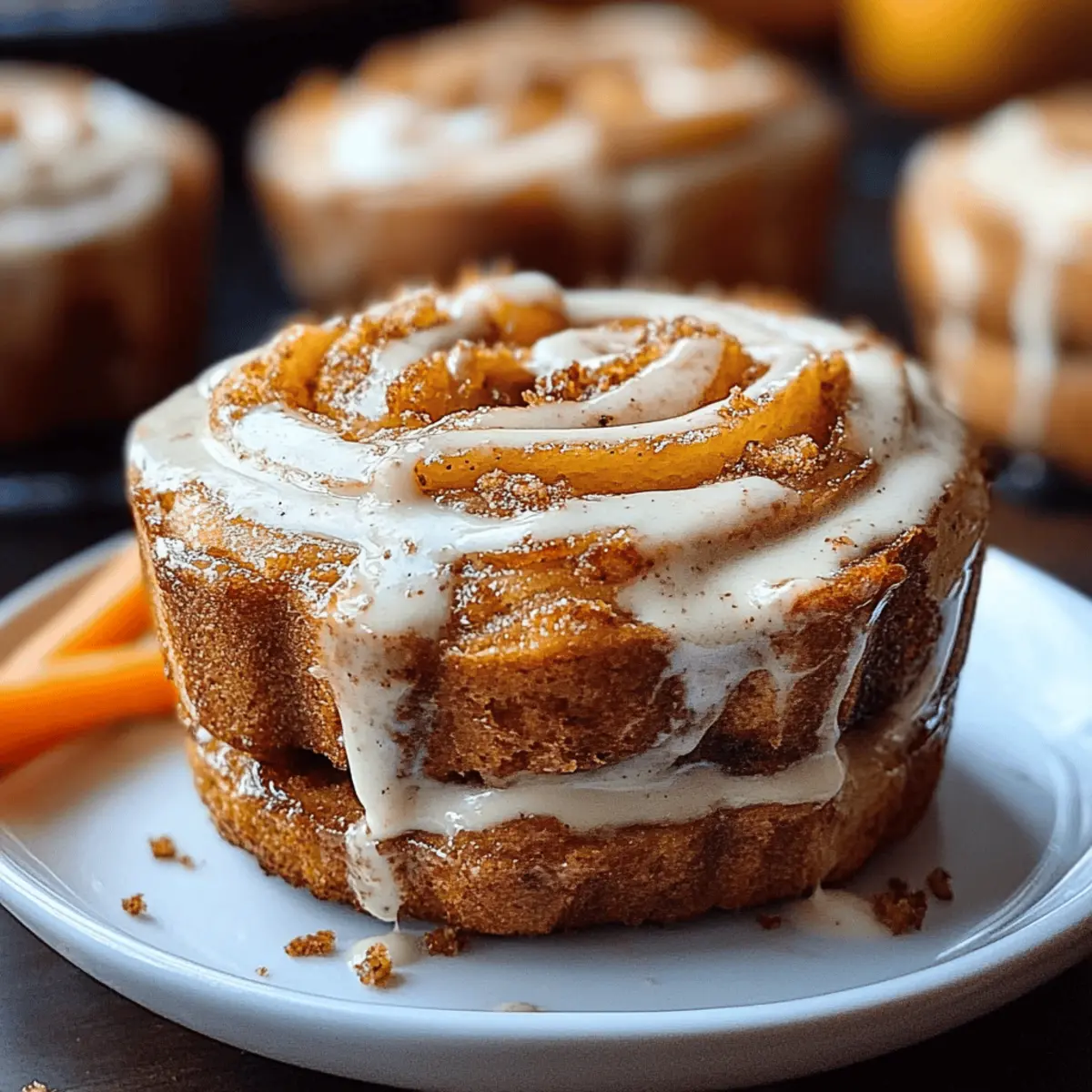 Pumpkin Cinnamon Roll Muffins