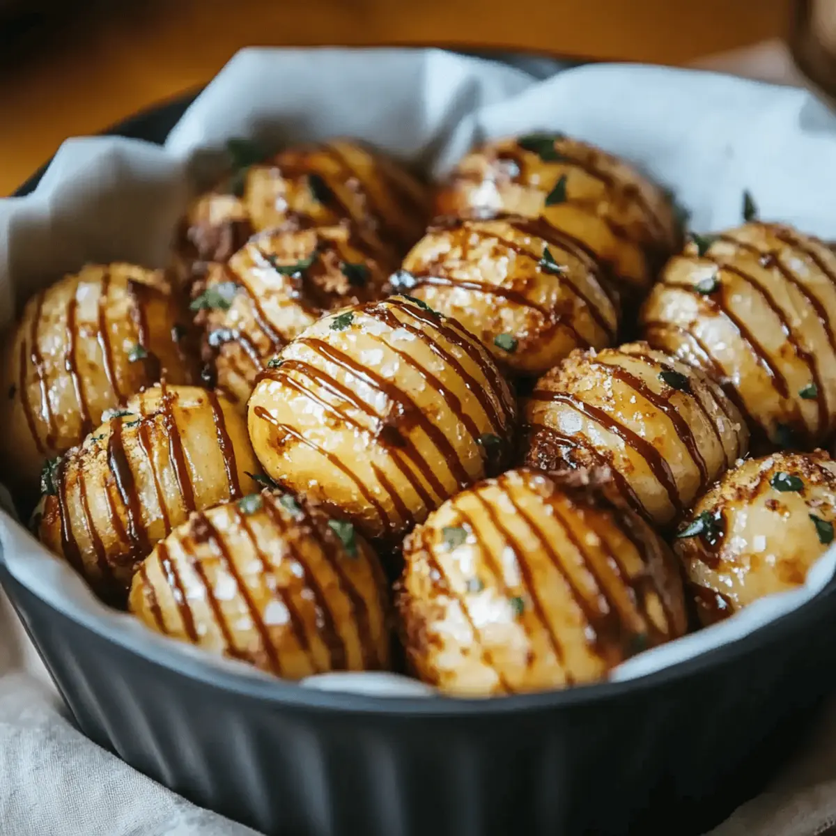 Salt & Pepper Mini Hasselback Potatoes